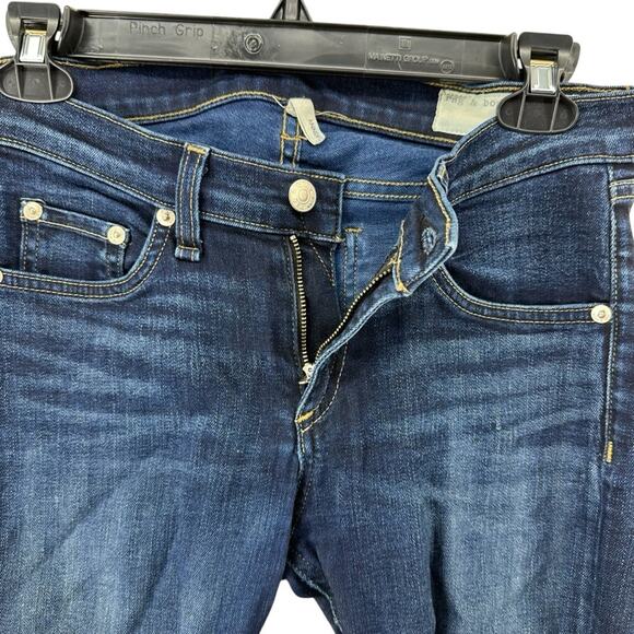 Rag & Bone Low rise skinny jeans in dark blue women’s size 26 - Picture 5 of 10